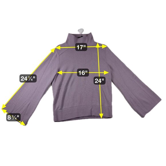 Lululemon City Trek Turtleneck Sweater Purple Women's Size 10 Merino Wool - Picture 7 of 7
